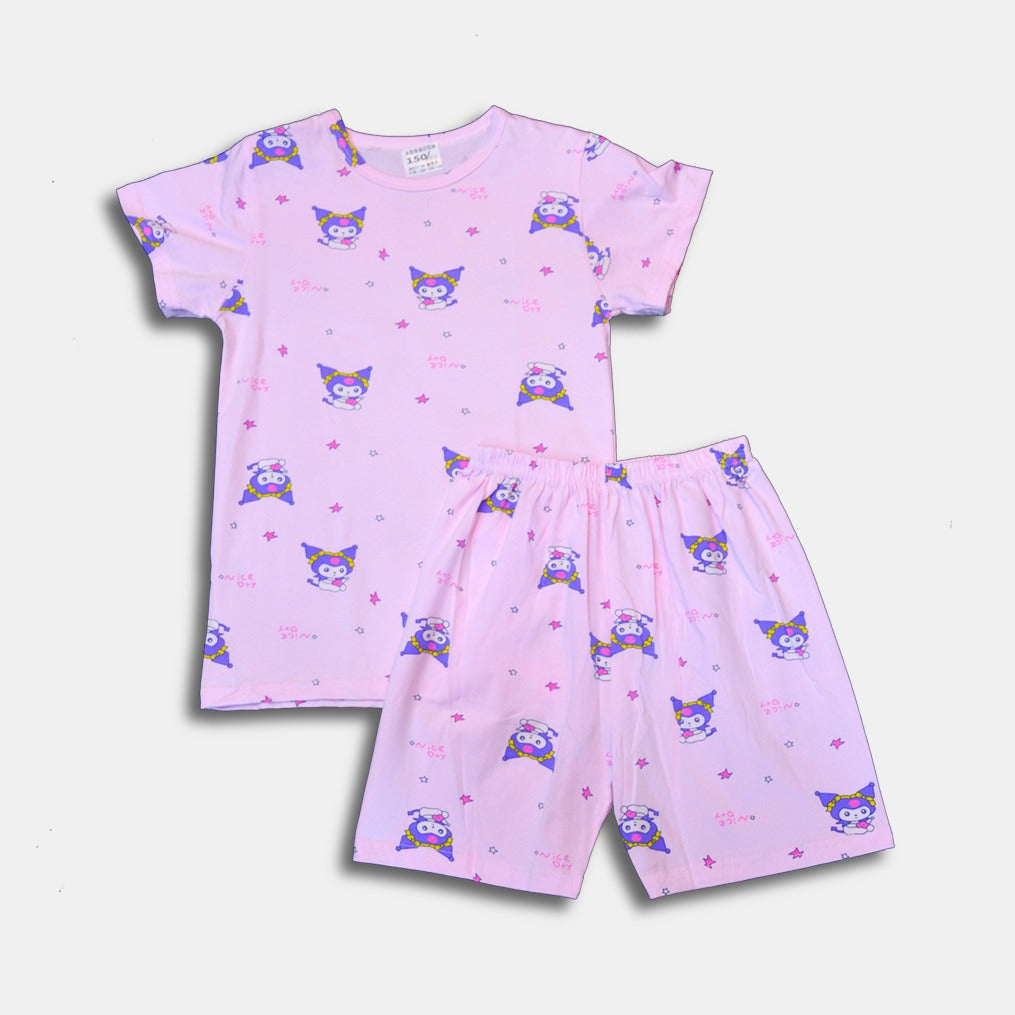 Kids Lilac Cartoon Outfit