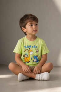 Boys Green Safari Shirt