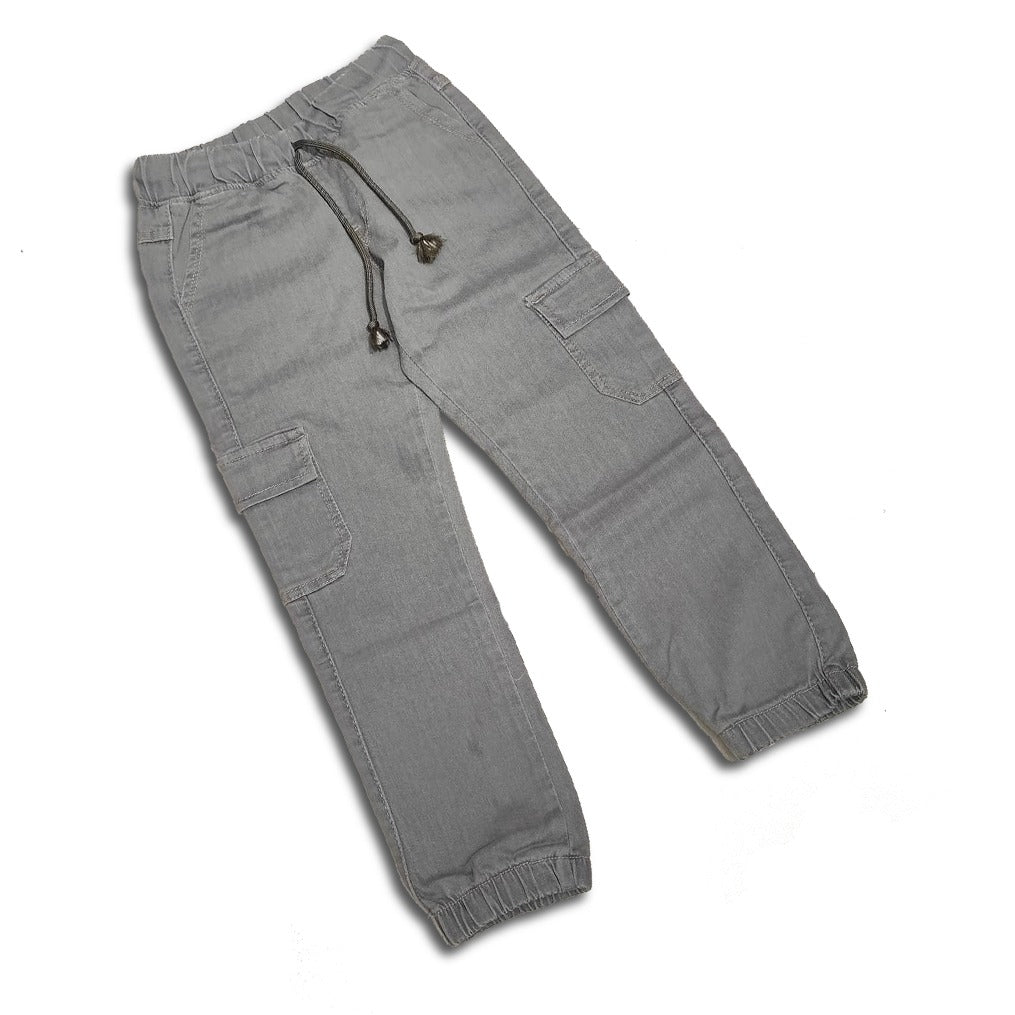 Boys Gray Cargo Pants