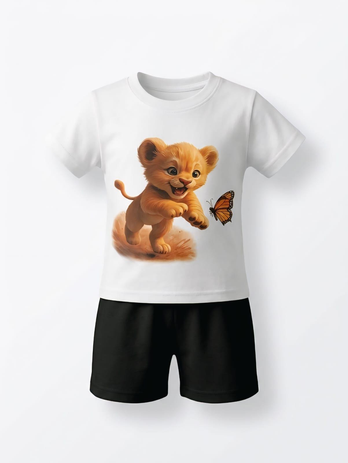 kids lion print set