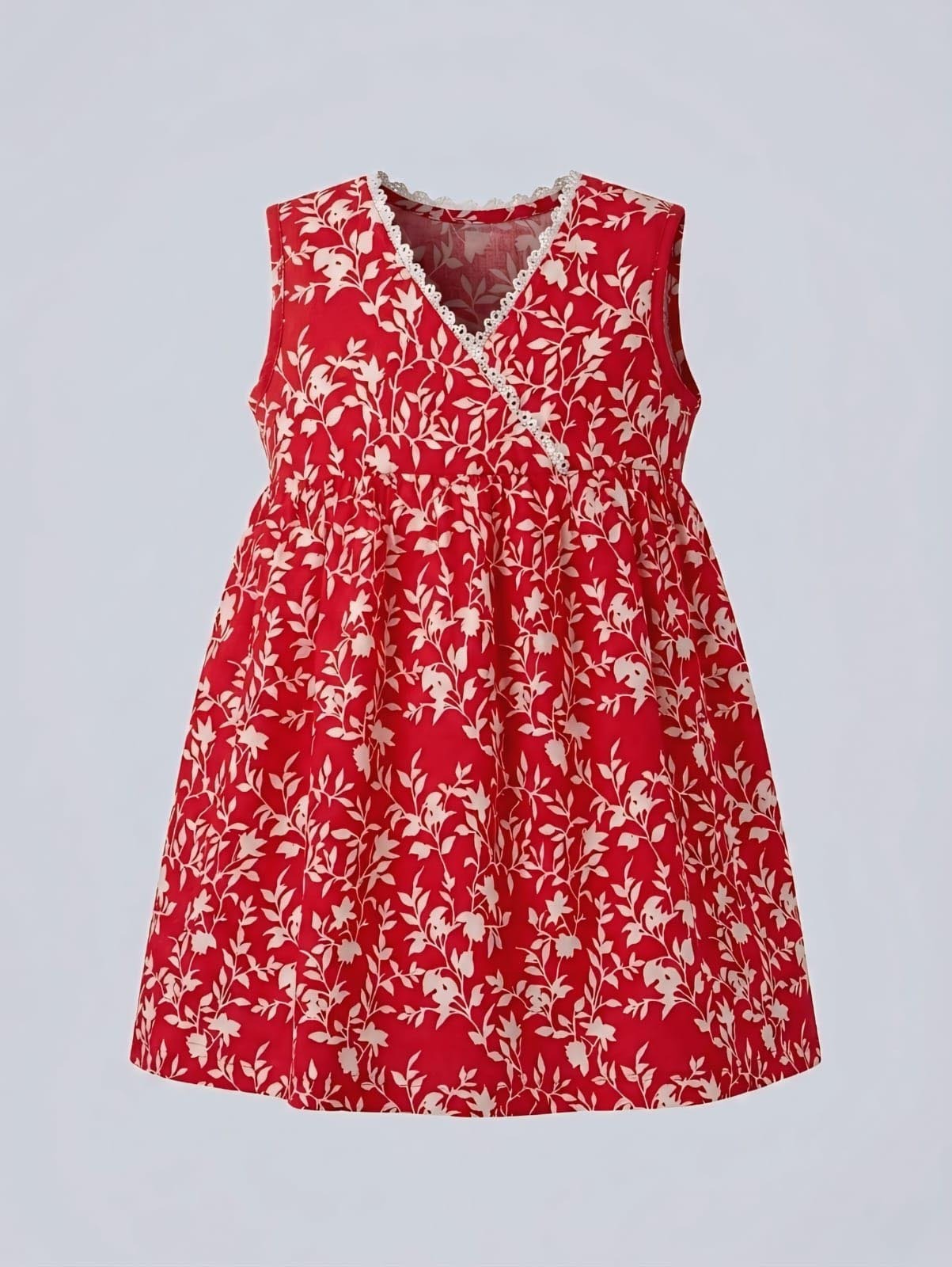Red Floral Baby Dress
