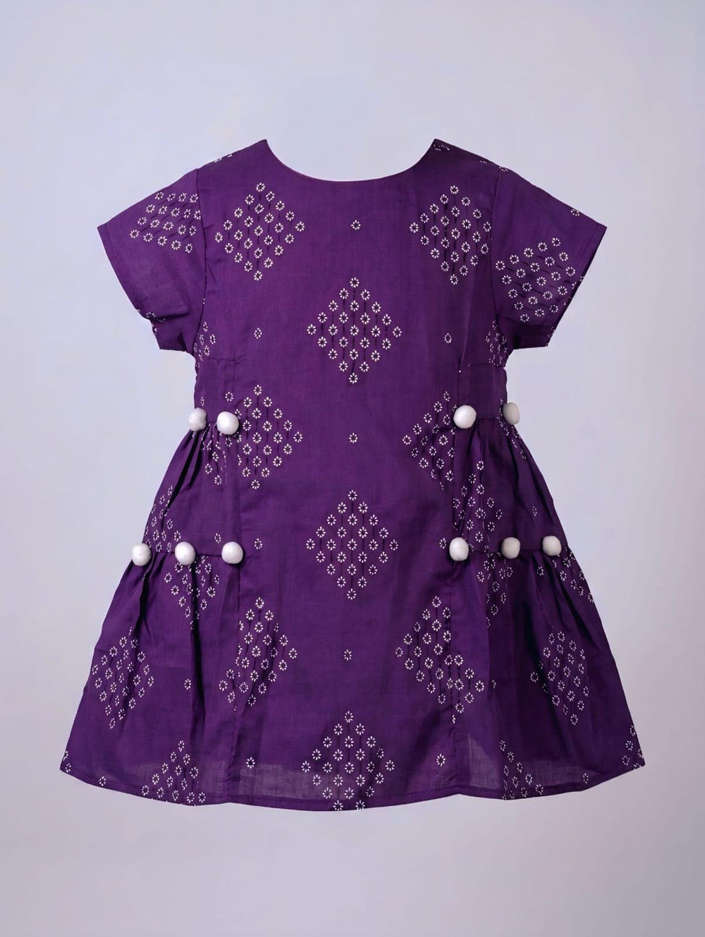 Purple Cotton Toddler Dress