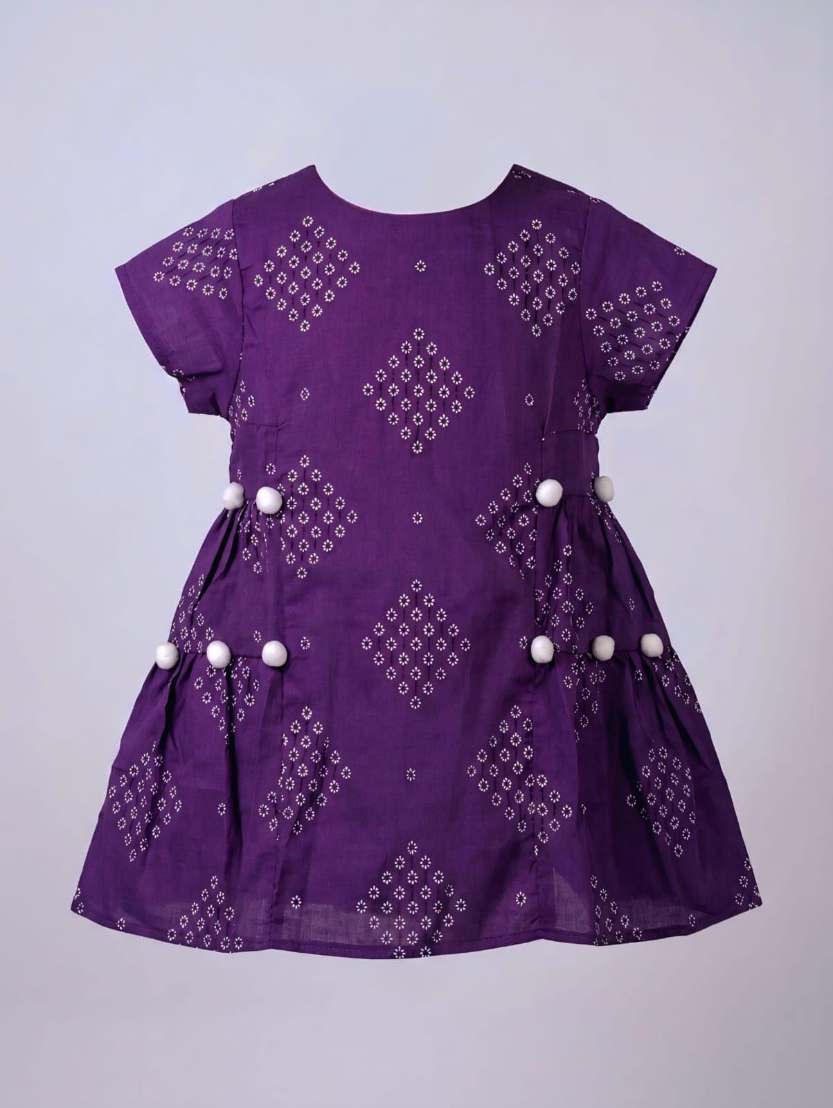 Purple Cotton Toddler Dress