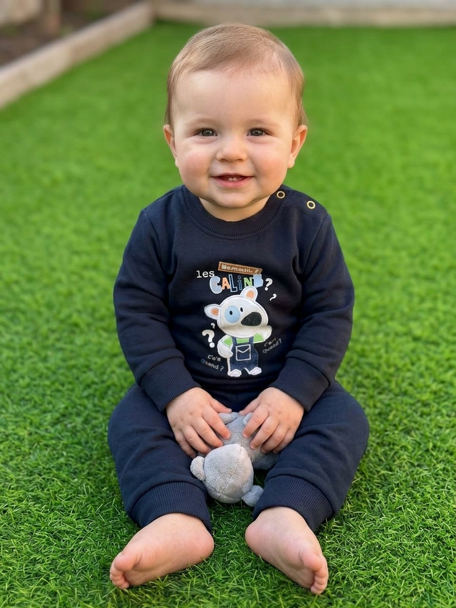 Giggles For Kids Soft Fleece Sweatshirt & Jogger Set