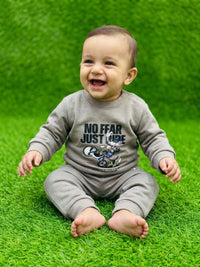 Toddler Boys "No Fear Just Ride" Graphic Sweatshirt & Sweatpants 2-Piece Set – Grey