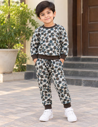 Kids Printed Winter Tracksuit Set  | Giggles for Kids