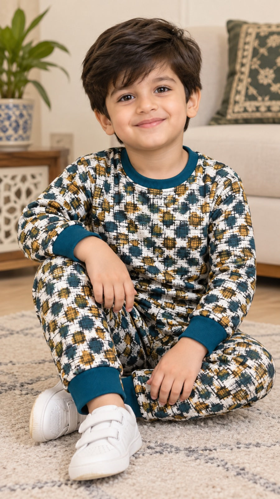 Kids Printed Winter Tracksuit Set | Giggles for Kids