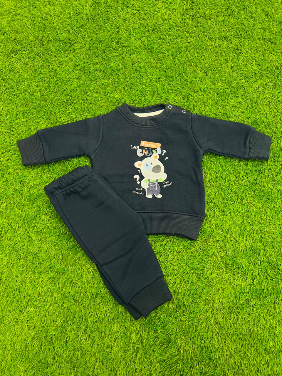 Giggles For Kids Soft Fleece Sweatshirt & Jogger Set