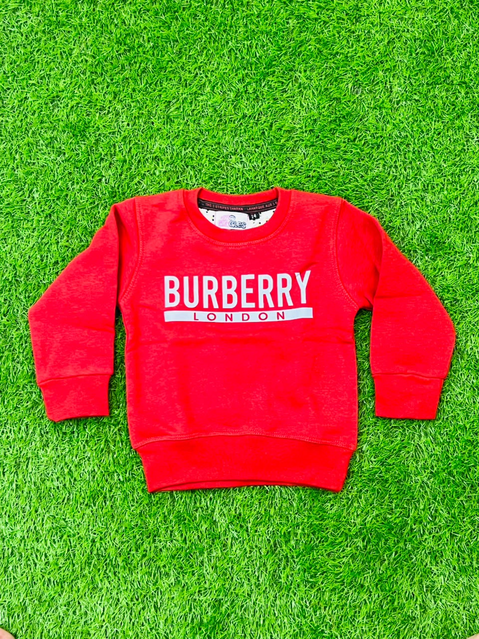 Giggles for Kids Boys Red Fleece Graphic Sweatshirt (Ages 2–10 Years)