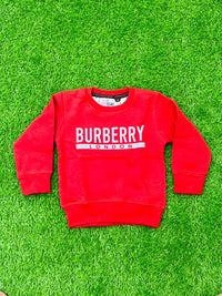 Giggles for Kids Boys Red Fleece Graphic Sweatshirt (Ages 2–10 Years)