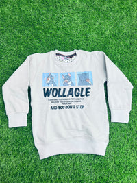 Giggles for Kids Boys Off-White Cartoon Graphic Printed Fleece Sweatshirt (Ages 2–12 Years)