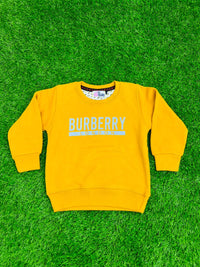 Giggles for Kids Mustard Yellow Graphic Fleece Sweatshirt (Ages 2–12 Years)