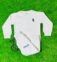 Kids White Fleece Winter Tracksuit Set | Giggles for Kids